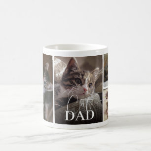 Cat Dad 5 Photo Collage Coffee Mug