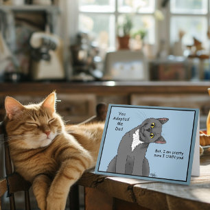 Cat Dad Adoption Father's Day Card