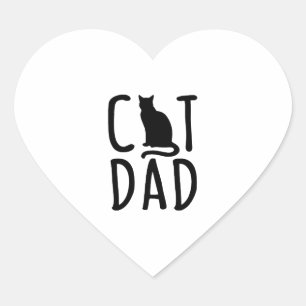 cat dad black cat cute love my best friend animal heart sticker