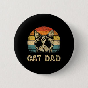 Cat Dad Cat Lovers Daddy Father's Day 6 Cm Round Badge