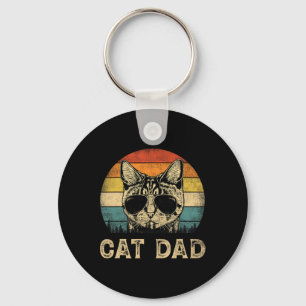 Cat Dad Cat Lovers Daddy Father's Day Key Ring