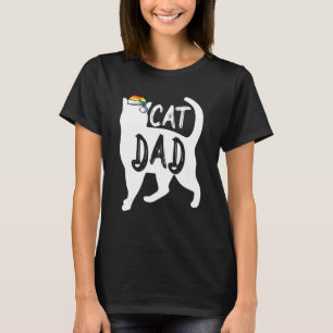 Cat Dad Christmas Cute LGBT-Gay Pride X-Mas Pajama T-Shirt