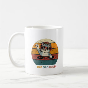 CAT DAD CLUB / Funny Retro misician Coffee Mug