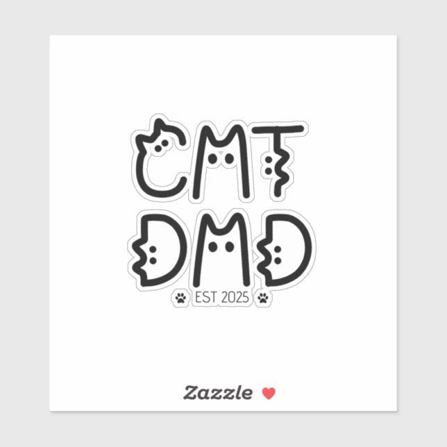 Cat Dad Custom Year (Sheet)