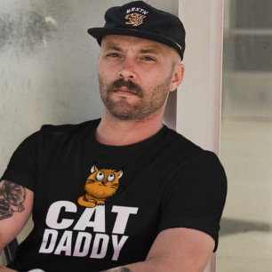 CAT DAD DADDY FATHER'S DAY T-SHIRTS TEES