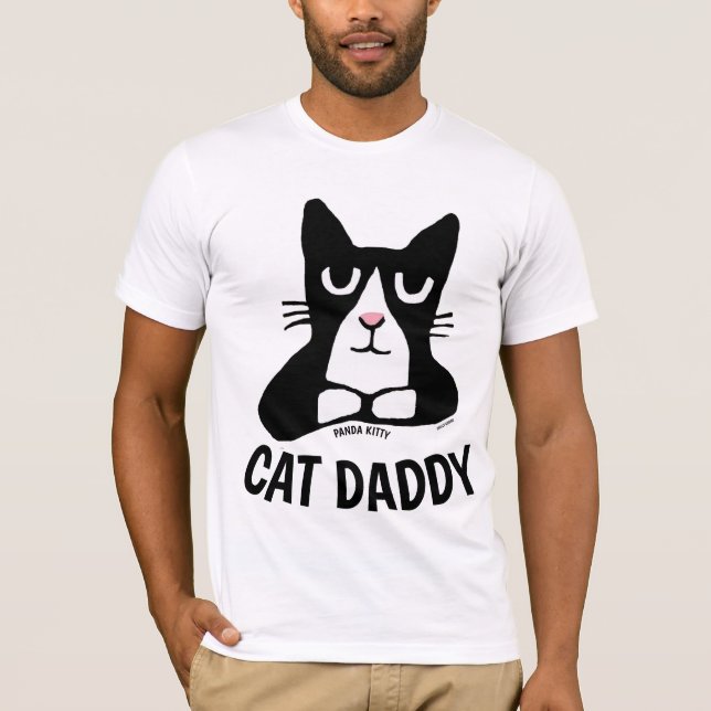 CAT dad DADDY, Panda Kitty T-shirts (Front)