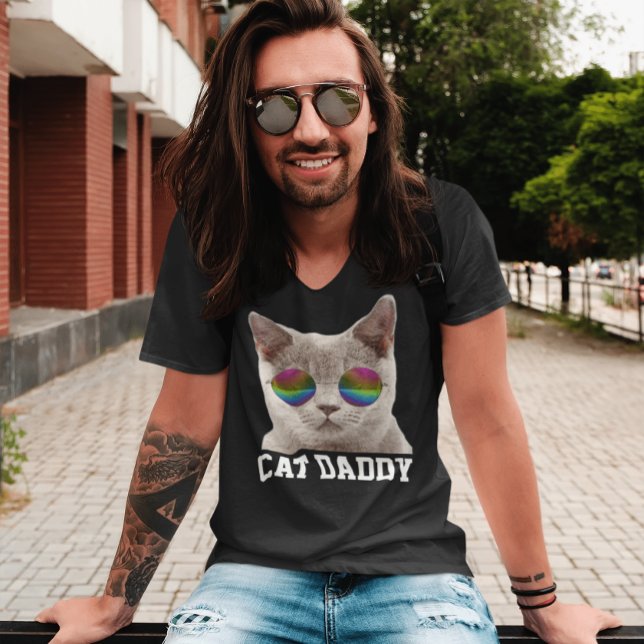 CAT DAD DADDY SUNGLASSES COOL MENS T-SHIRTS (Creator Uploaded)