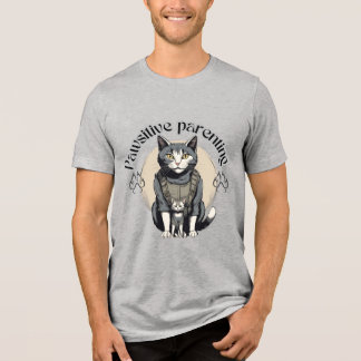 Cat Dad Deployed for Pawsitivity Meow-mission Tri-Blend Shirt