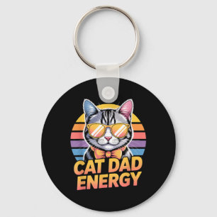 Cat Dad Energy Key Ring