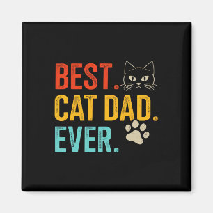 Cat Dad Ever Vintage For Retro Fathers Day Birthda Magnet