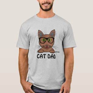 CAT DAD Eyeglasses Cat T-Shirt