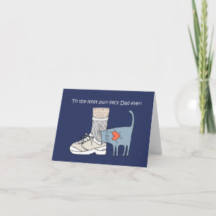 Cat Dad Fathers Day Cat Lover Man perfect Dad Card