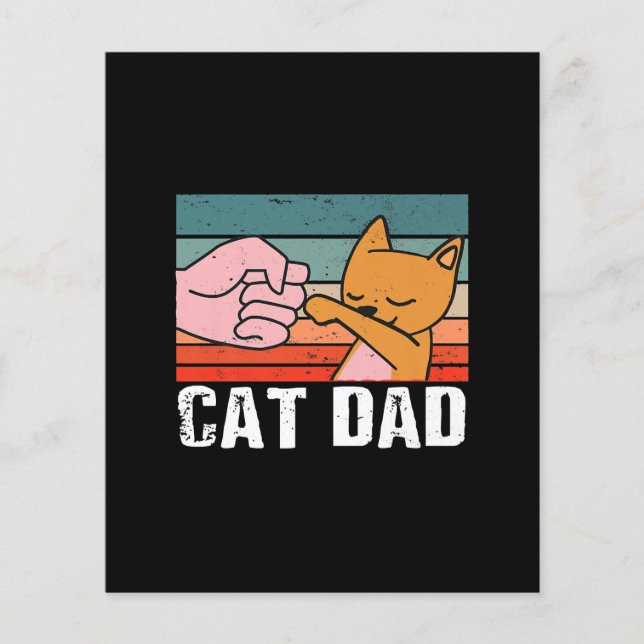 Cat dad | fathers day gift | Cat Retro Present (Front)