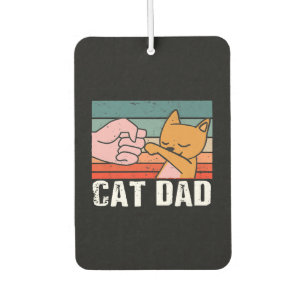 Cat dad fathers day gift Cat Retro Present Car Air Freshener