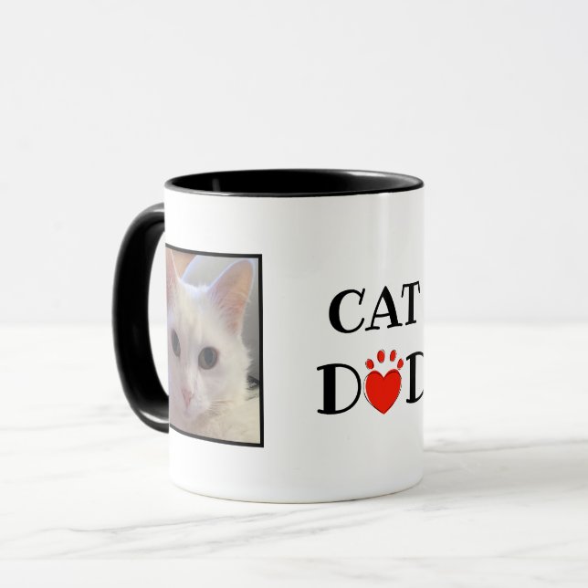 Cat Dad Father's Day Personalised Photos Mug (Front Left)