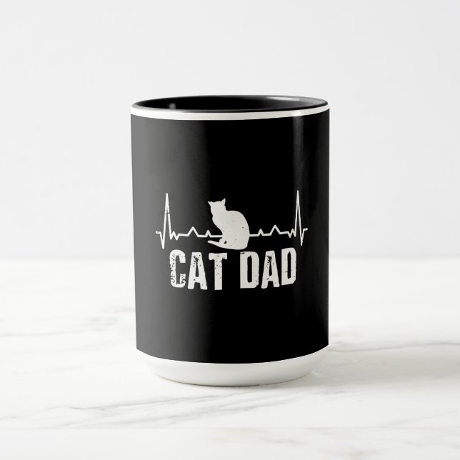 Cat dad for fathers day | Cat Retro Product Mug (Center)