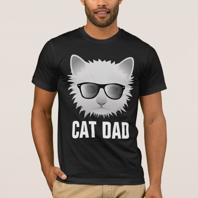 CAT DAD, FUNNY CAT T-SHIRT (Front)