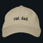 Cat Dad Gift for Father's Day Cat Father Cat Daddy Embroidered Hat<br><div class="desc">personalised embroidered baseball hat,  custom baseball cap ball cap,  new cat dad gift daddy,  present for gift for dad,  gift from daughter wife mum,  cat father Christmas anniversary gift,  father's day gift birthday valentine's,  cat dad hat custom present,  embroidery cat dad hat cap,  cat lover gift cat father</div>