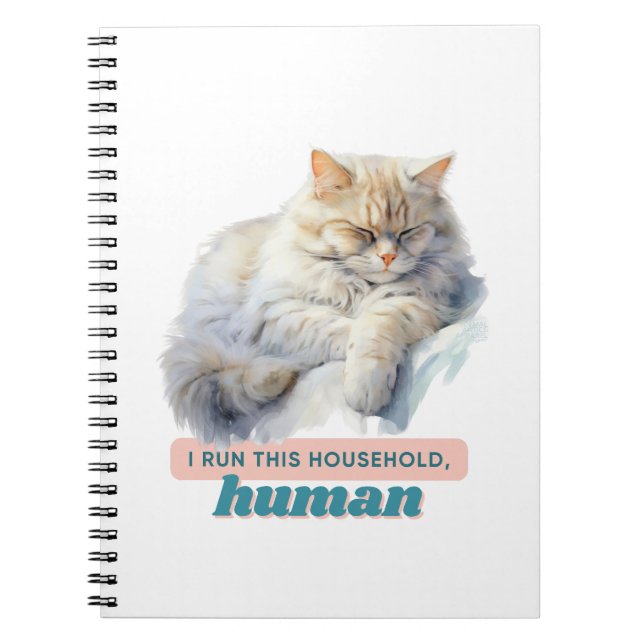 Cat Dad Gifts, Funny Quote Notebook (Front)