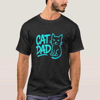 Cat Dad Graffiti Typography Artwork T-Shirt