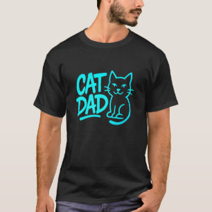 Cat Dad Graffiti Typography Artwork T-Shirt