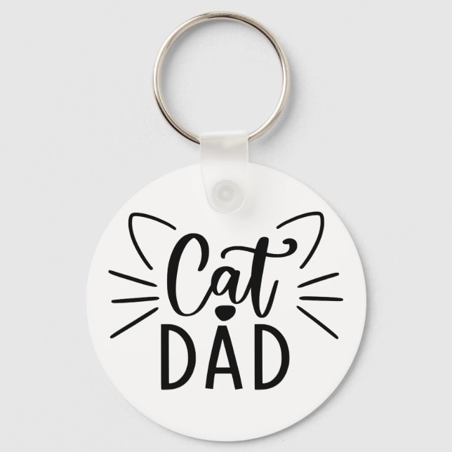Cat Dad Key Ring (Front)