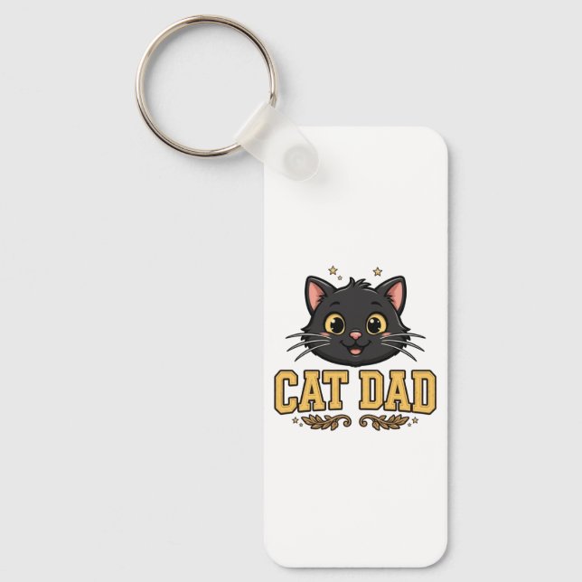 Cat Dad Keychain (Front)