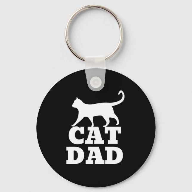 Cat Dad Keychain (Front)