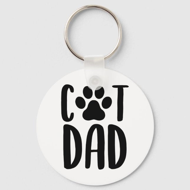 Cat Dad Keychain (Front)