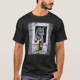 Cat Dad Kitty Kitten In Cat Style T-Shirt
