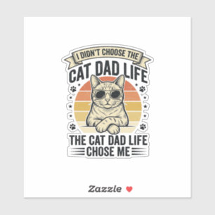 Cat Dad Life Vintage Engraving T-Shirt Design_1