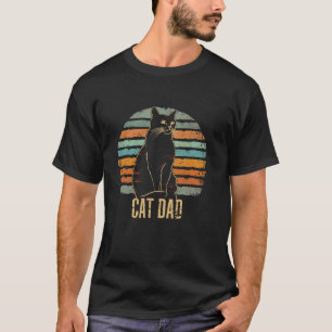 Cat Dad Lover Retro 50s 60s 70s 80s Vintage Father T-Shirt
