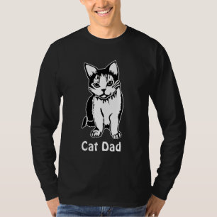 Cat Dad Men's Long Sleeve Black T-Shirt