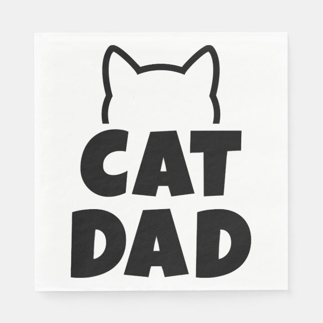 cat dad  napkin (Front)