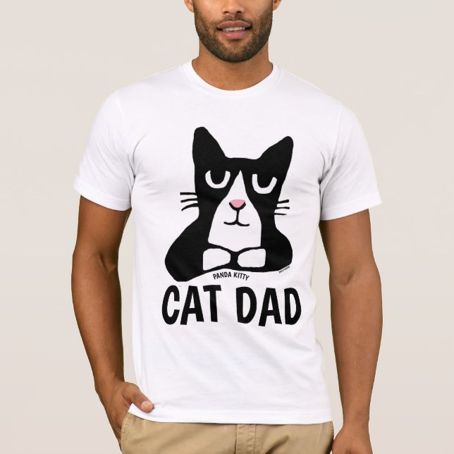 CAT DAD, Panda Kitty T-shirts (Front)