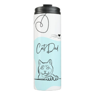 Cat Dad Pet Parent Cat Print Tumbler
