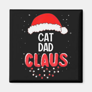 Cat Dad Santa Claus Christmas Matching Costume For Magnet