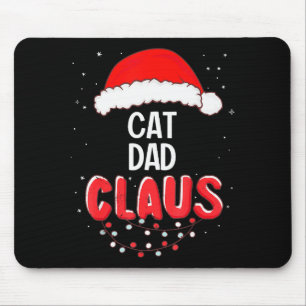 Cat Dad Santa Claus Christmas Matching Costume For Mouse Pad