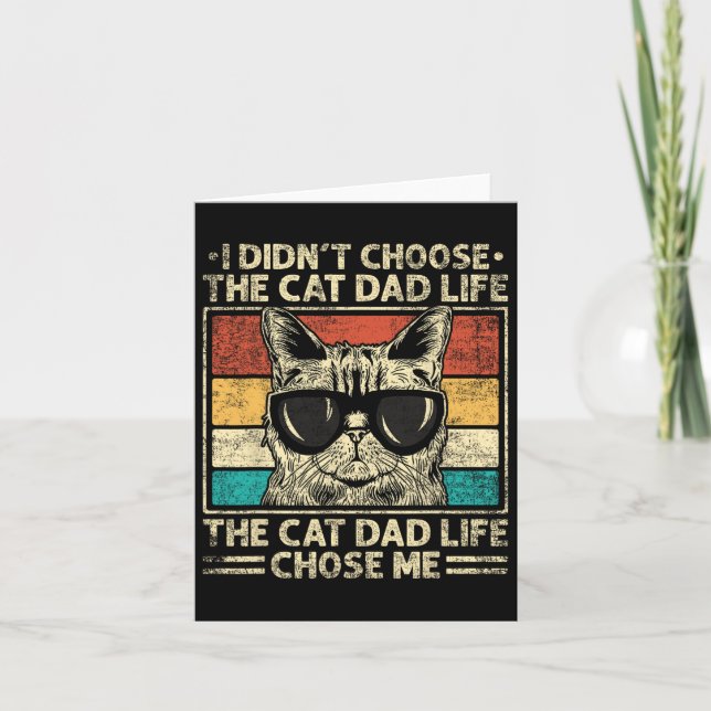 Cat Dad Shirts For Men Funny Cat Dad Father's Day  Card (Front)