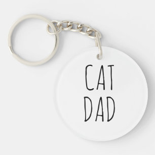 "Cat Dad" Simple Modern Farmhouse Key Ring