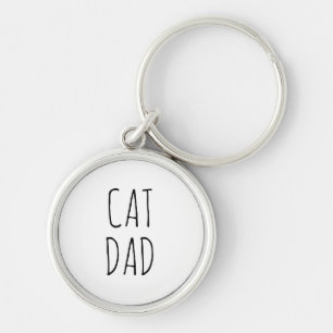 "Cat Dad" Simple Modern Farmhouse Key Ring