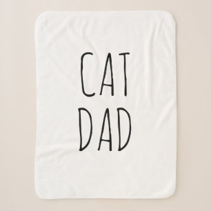 "Cat Dad" Simple Modern Farmhouse Sherpa Blanket