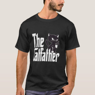 Cat Dad The Catfather Coffee Black Cat Father Kitt T-Shirt