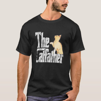 Cat Dad The Catfather Crazy Cute Cat Father Kitty  T-Shirt