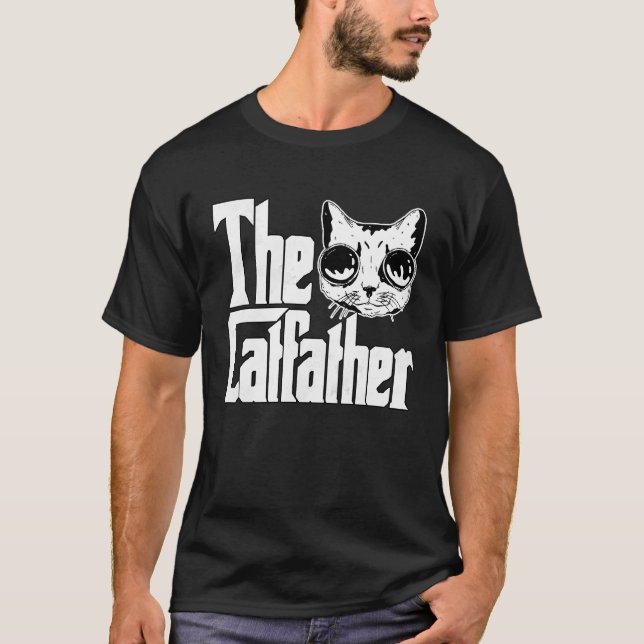 Cat Dad The Catfather Crazy Goggles Cat Father Kit T-Shirt (Front)