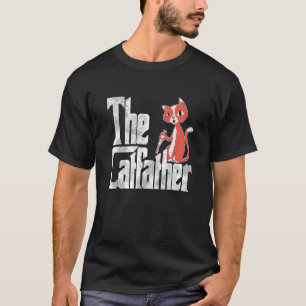 Cat Dad The Catfather Crazy Knife Cat Father Kitty T-Shirt