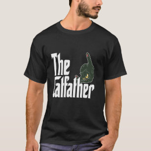 Cat Dad The Catfather Cute Black Cat Father Kitty T-Shirt