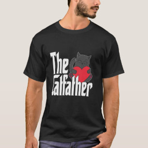 Cat Dad The Catfather Cute Black Cat Father Kitty T-Shirt