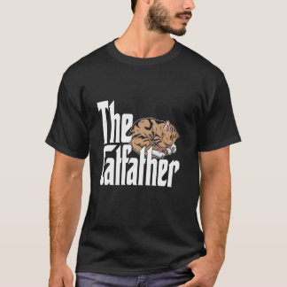 Cat Dad The Catfather Cute Sleeping Cat Father Kit T-Shirt