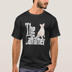Cat Dad The Catfather Lazy Sphynx Cat Father Kitty T-Shirt